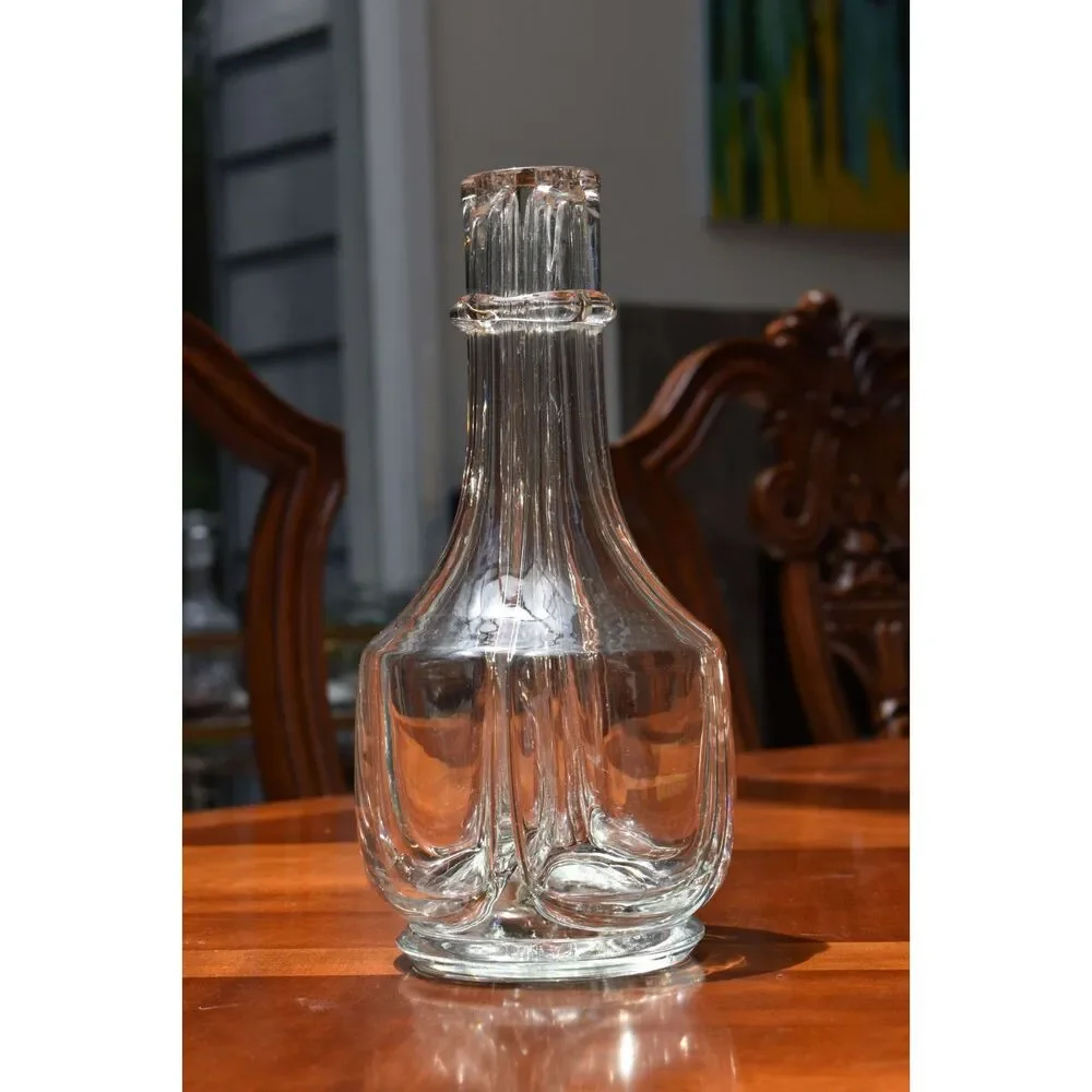 French Four Chamber Liqueur Decanter Made in France Quadrant Carafe No Stopper